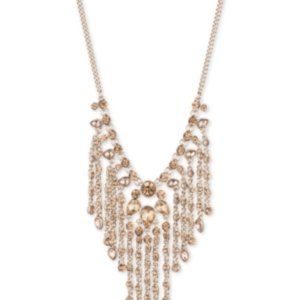 Givenchy Gold-Tone Stone Fringe 22"  Necklace